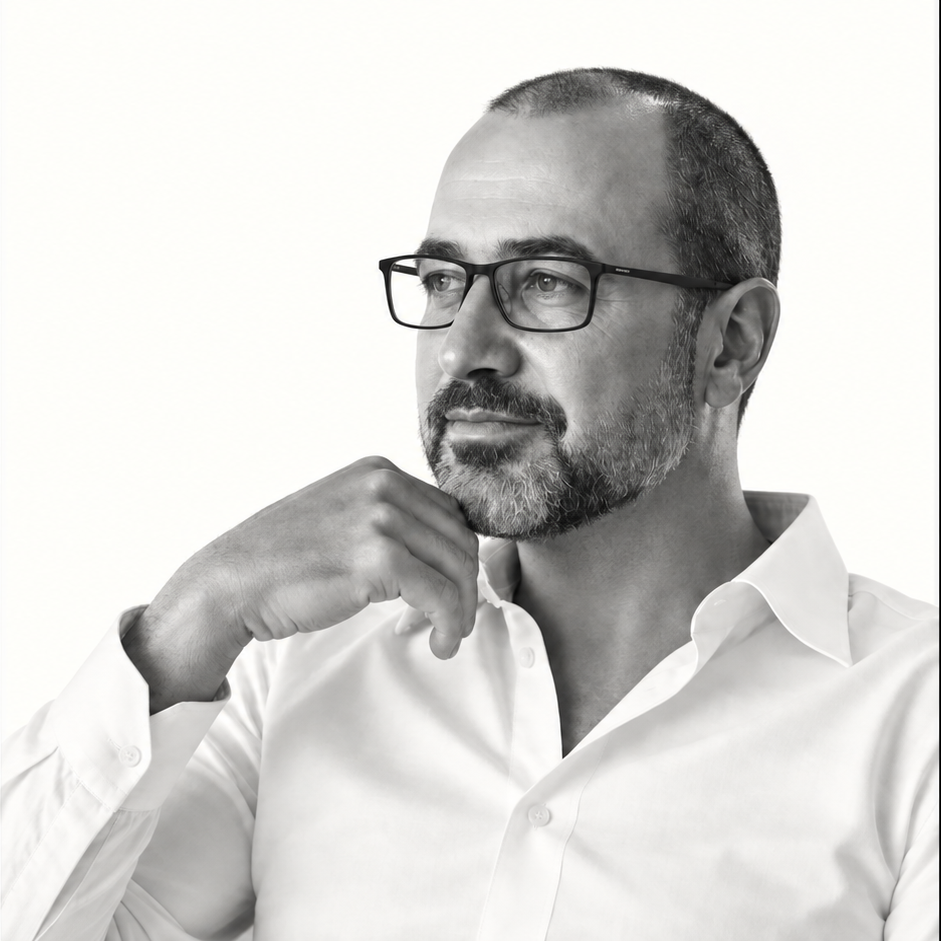 Claudio Pedretti wearing glasses